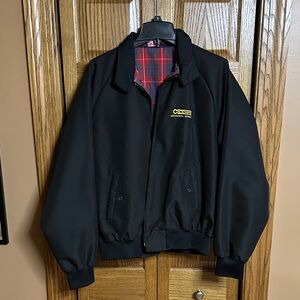 CSX Railroad Black Jacket with Red Plaid Lining - Large